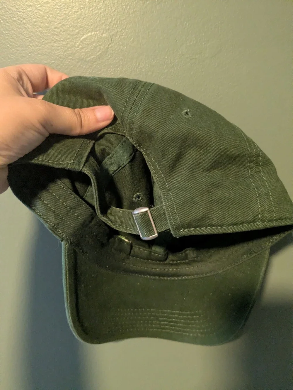 Dark Green Baby Yoda Embroidered Baseball Cap